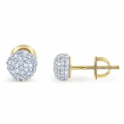 Buy 🥰 Monary 10K Yellow Gold Earrings with 0.2 ct. Diamonds for 👩 women ⌛