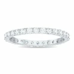 Top 10 π Monary 1 Carat TW Thin Low Set Diamond Eternity Band in 10K White Gold for π© women π
