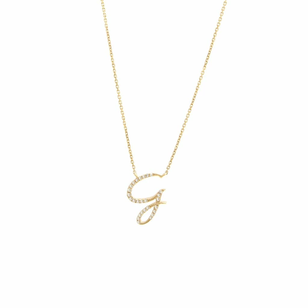 Deals π€© Monary Diamond Script Initial Necklace (Yg/ 16+2") for π© women π