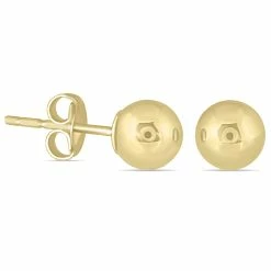 Best Pirce ✔️ Monary 10K Yellow Gold 5mm Ball Stud Earrings for 👩 women ⌛