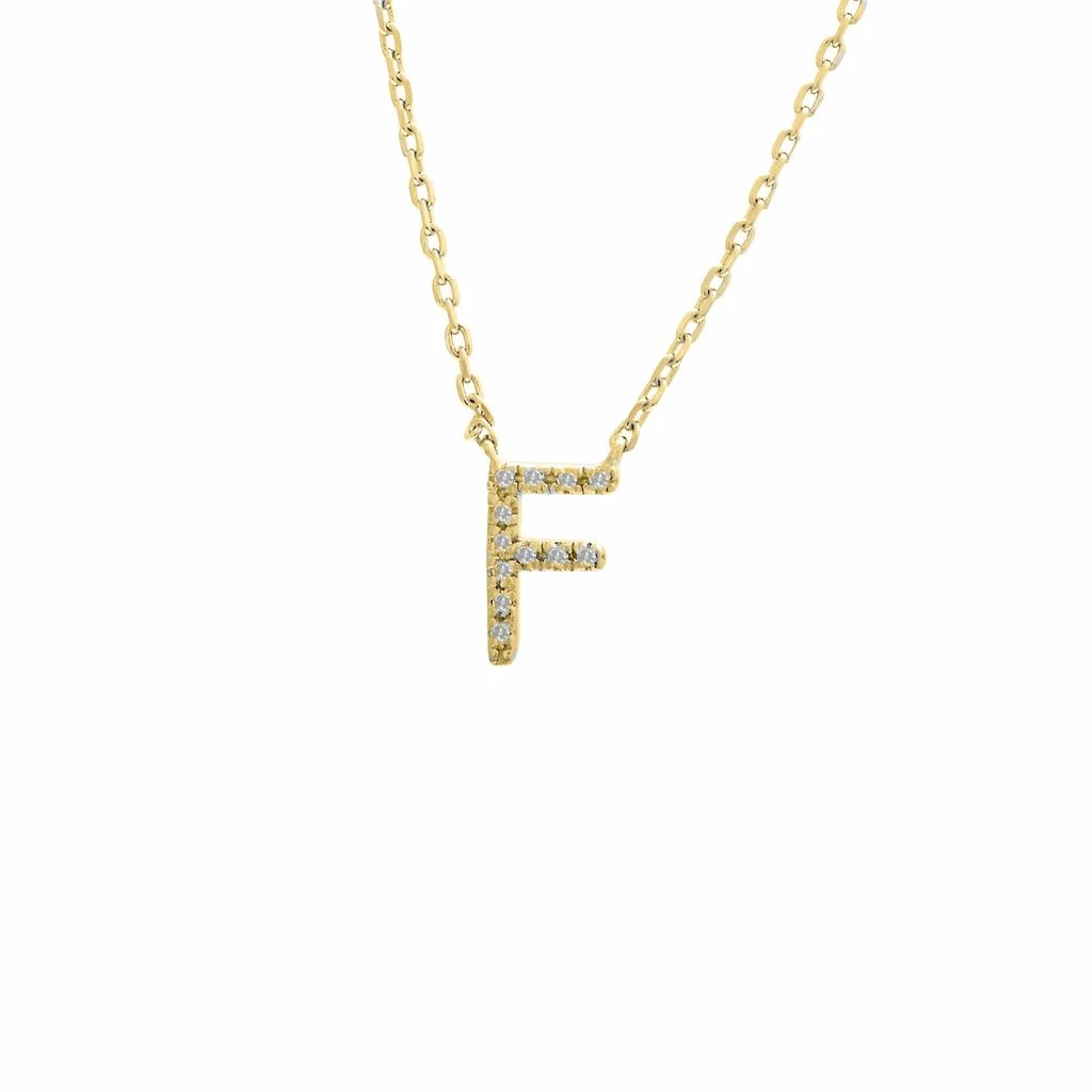 Best deal π Monary Silver Diamond Initial "F" Necklace W/18k Yg Plate for π© women π