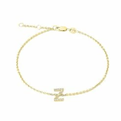 Hot Sale ✔️ Monary Silver/18k Yellow Dia "Z" Bracelet "7+.5+.5" for 👩 women 😍