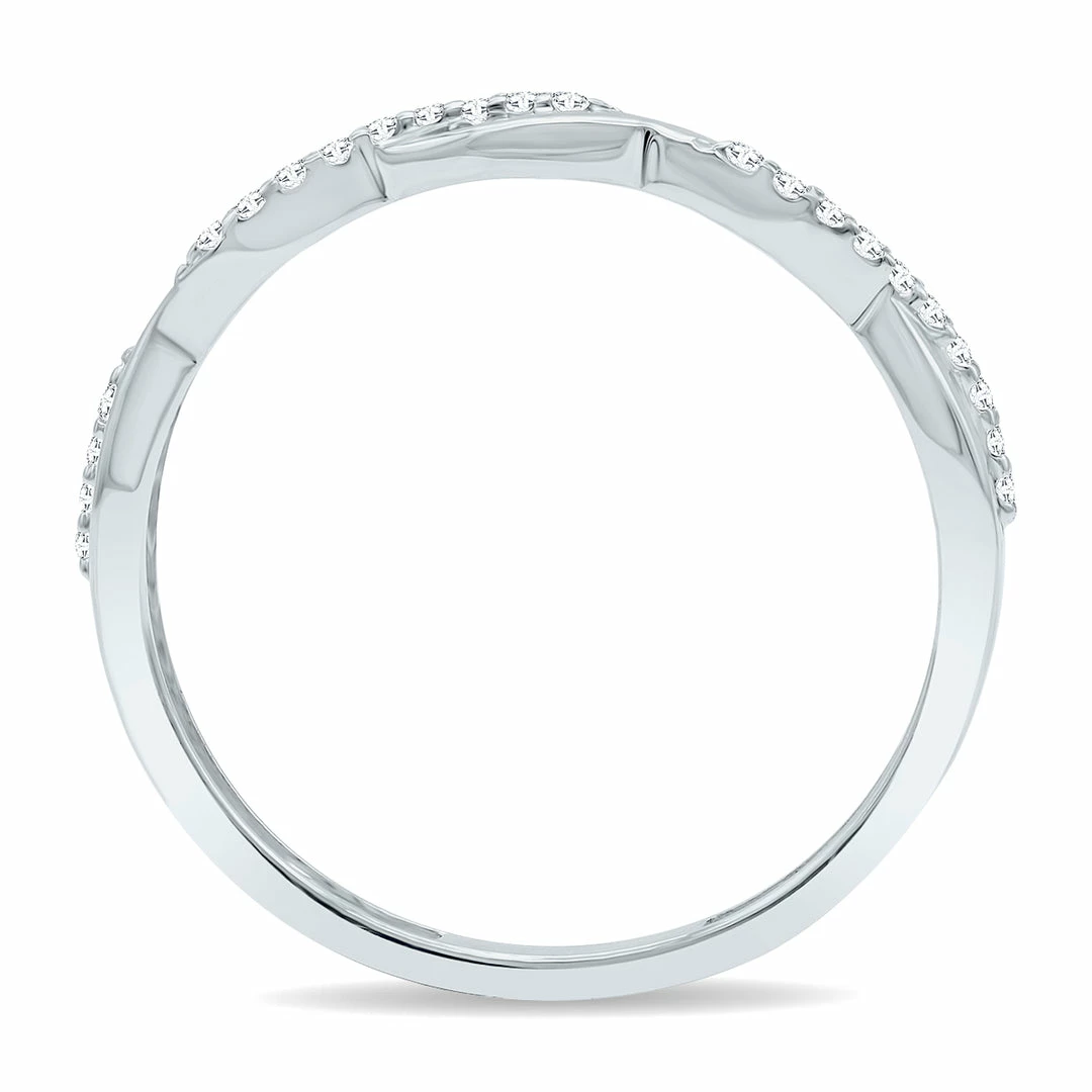 Budget π€© Monary π© Women's 1/10 Carat TW Diamond Braided Wedding Band in 10K White Gold π₯° - Image 3