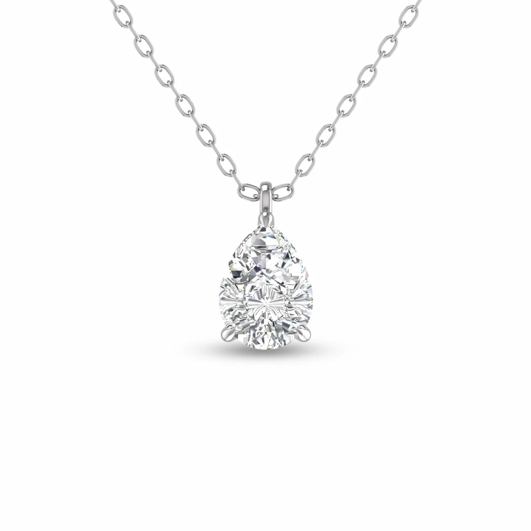 Outlet π Monary Lab Grown 1/2 CTW Pear Solitaire Diamond Pendant in 14K White Gold for π© women β¨
