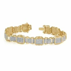 Deals 😀 Monary 10K Yellow Gold Bracelets with 3.12 ct. Diamonds for 👩 women 🔔