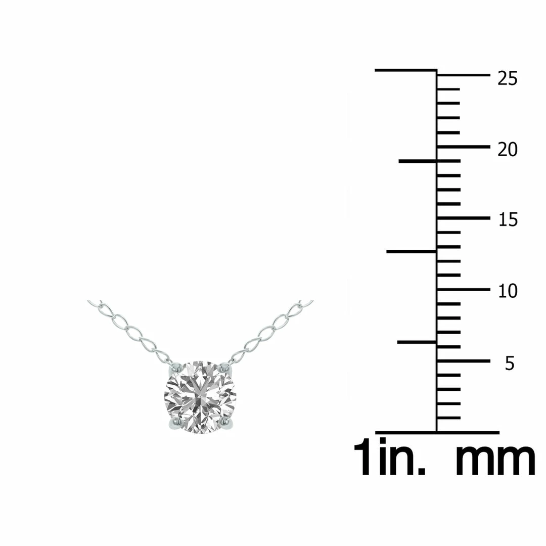 Promo π₯ Monary Lab Grown 1/2 Carat Floating Round Diamond Solitaire Pendant in 14K White Gold (F-G Color, VVS1-VVS2 Clarity) for π© women π€© - Image 3