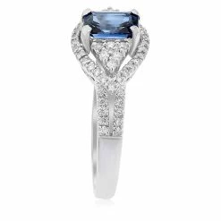 Promo ⭐ Monary Blue Sapphire & Diamond Ring for 👩 women 👏