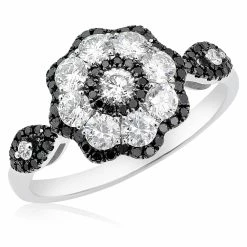Flash Sale 🎉 Monary White & Black Diamond Right Hand Ring for 👩 women 🌟