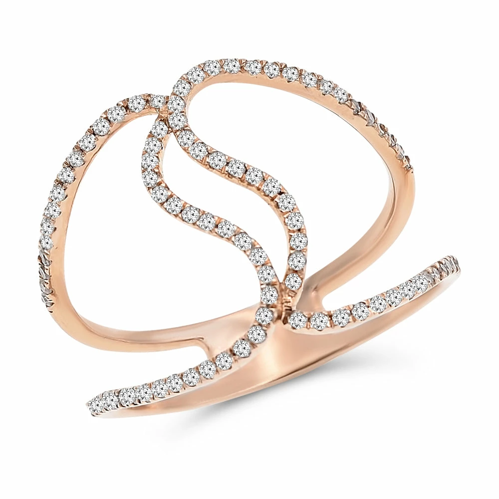 Budget π Monary Diamond Prong Set Fashion Ring Set in 14K Rose Gold for π© women π₯°