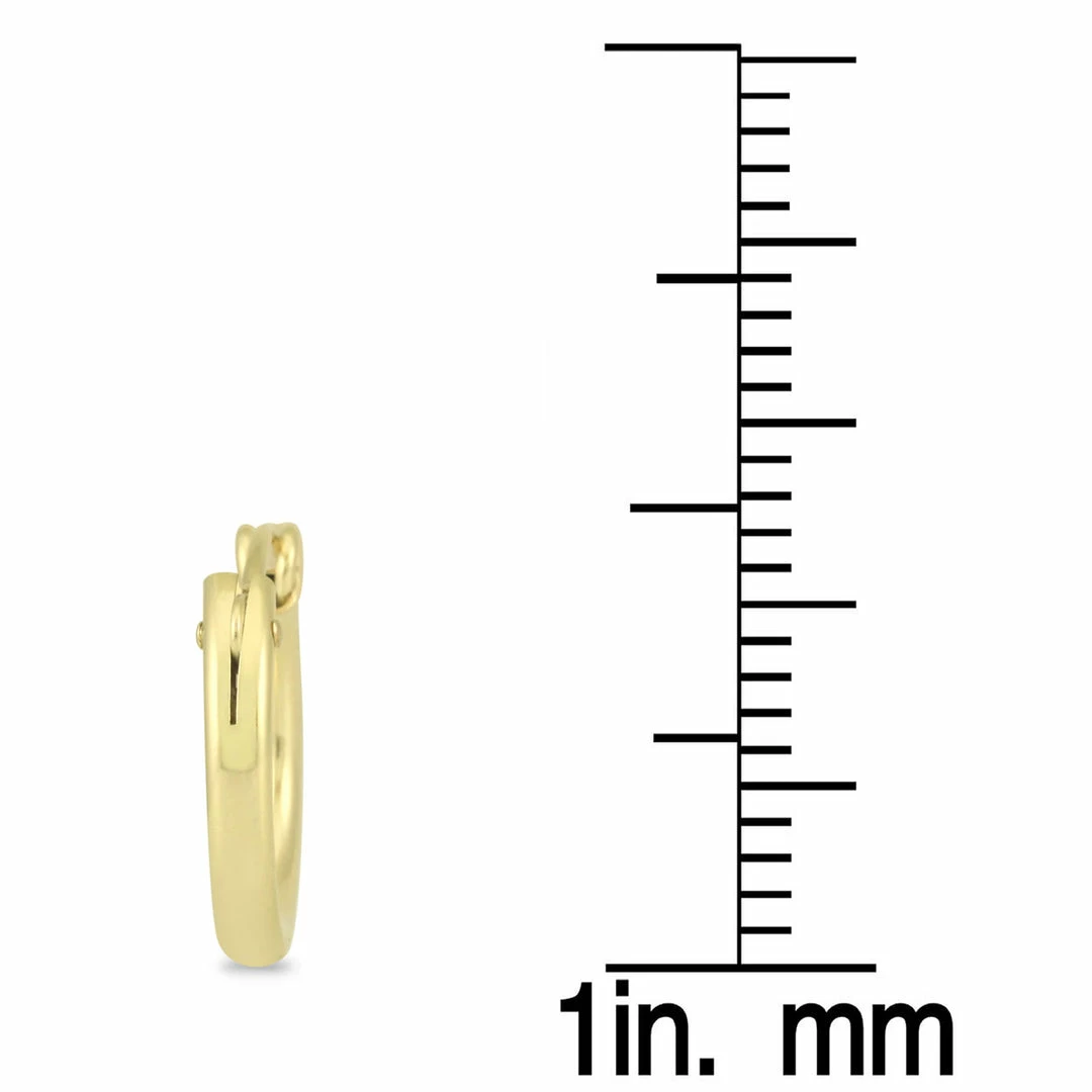 Discount π Monary 14K Yellow Gold Filled Hoop Earrings (12mm) for π© women βοΈ - Image 4