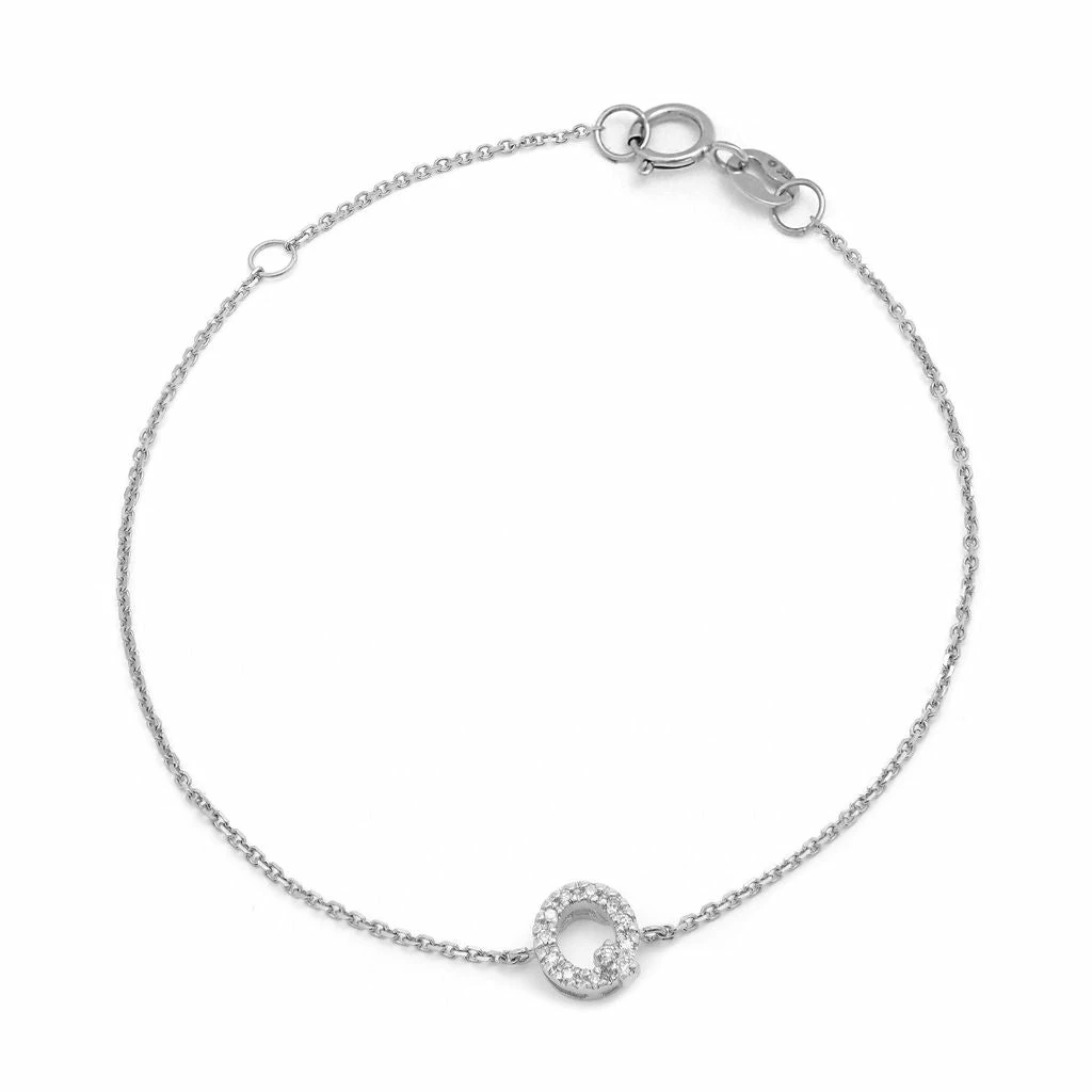 Hot Sale β Monary Diamond Intiial"Q" Bracelet (Wg/7"+1") for π© women β