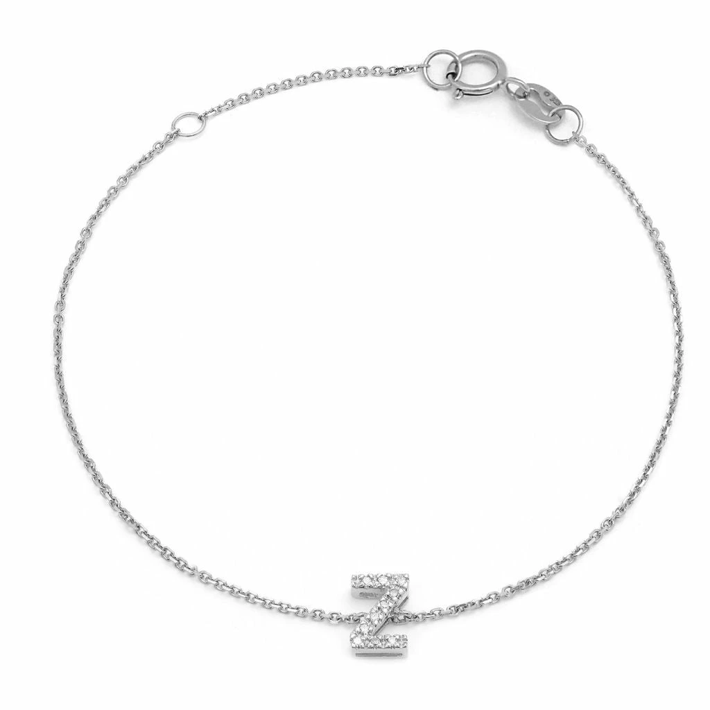 Discount π Monary Diamond Intiial"Z" Bracelet (Wg/7"+1") for π© women π