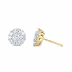 Buy 💯 Monary 14K Yellow Gold Earrings with 0.99 ct. Diamonds for 👩 women 🔥