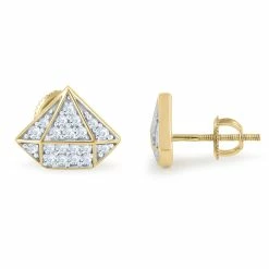 Cheapest 🔥 Monary 10K Yellow Gold Earrings with 0.33 ct. Diamonds for 👩 women 🔥