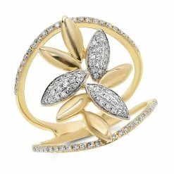 Deals ⭐ Monary Diamond Prong & Pave Fashion Ring Set in 14K Yellow Gold for 👩 women 👍