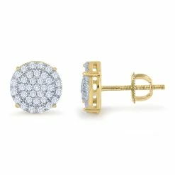 New 🥰 Monary 10K Yellow Gold Earrings with 0.5 ct. Diamonds for 👩 women 🛒