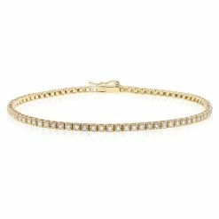 Coupon 👍 Monary Diamond Tennis Bracelet- Prong Set in 14K Yellow Gold for 👩 women 🤩