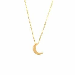 Deals 💯 Monary 14k Yellow Gold Moon With Chain (16+2") for 👩 women 🔥