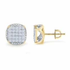 Best Pirce ✨ Monary 10K Yellow Gold Earrings with 0.35 ct. Diamonds for 👩 women ⌛