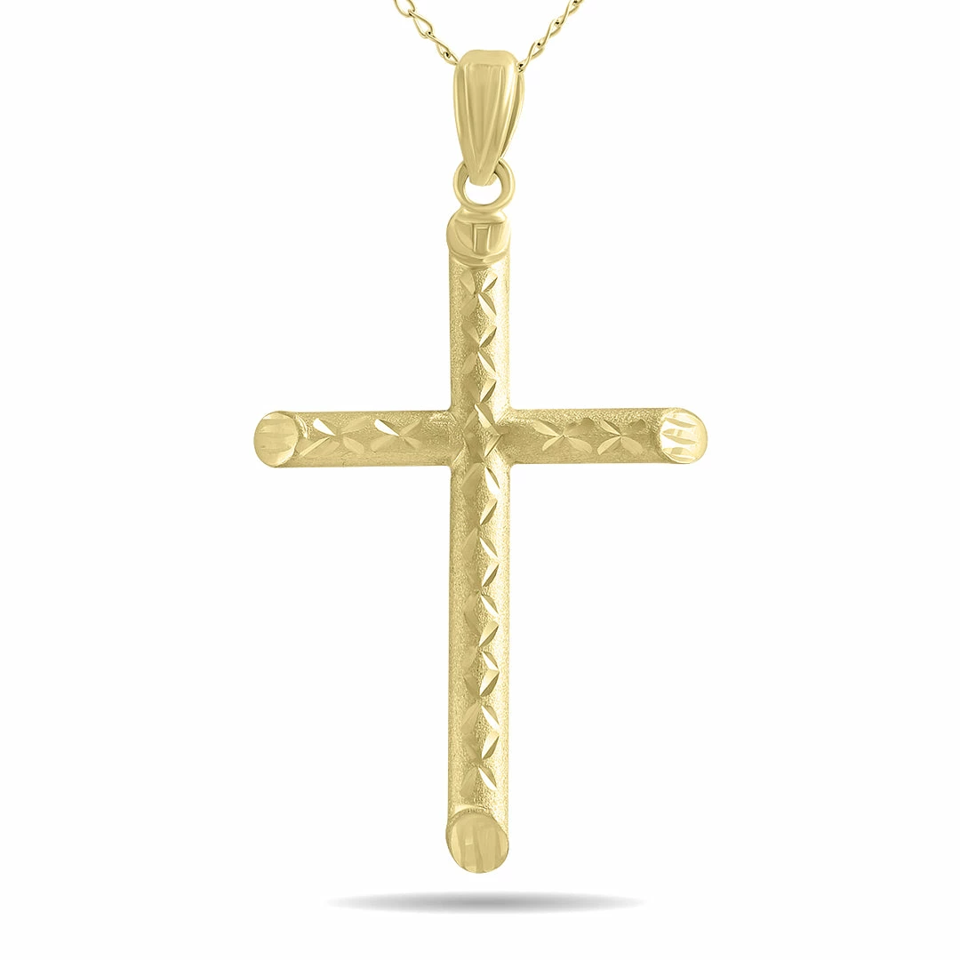 Coupon π₯ Monary Diamond Cut 10K Yellow Gold Cross Pendnat for π© women π₯°