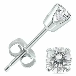 Hot Sale ❤️ Monary 1/4 Carat TW Round Diamond Solitaire Stud Earrings in 14K White Gold for 👩 women ✨