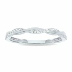 Budget 🤩 Monary 👩 Women's 1/10 Carat TW Diamond Braided Wedding Band in 10K White Gold 🥰
