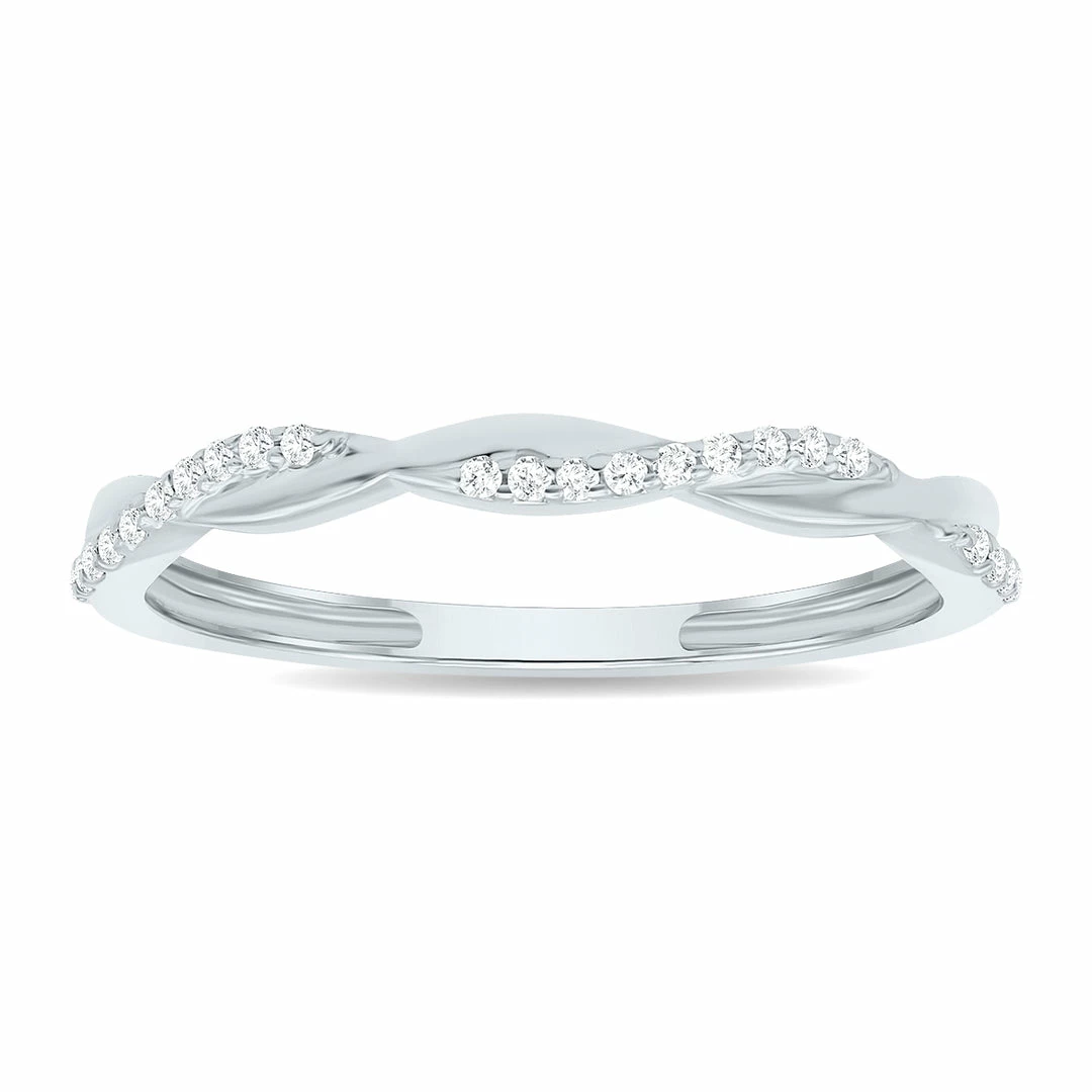 Budget π€© Monary π© Women's 1/10 Carat TW Diamond Braided Wedding Band in 10K White Gold π₯°