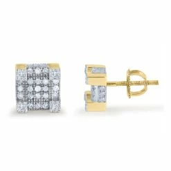 Flash Sale 😍 Monary 10K Yellow Gold Earrings with 0.33 ct. Diamonds for 👩 women 🥰