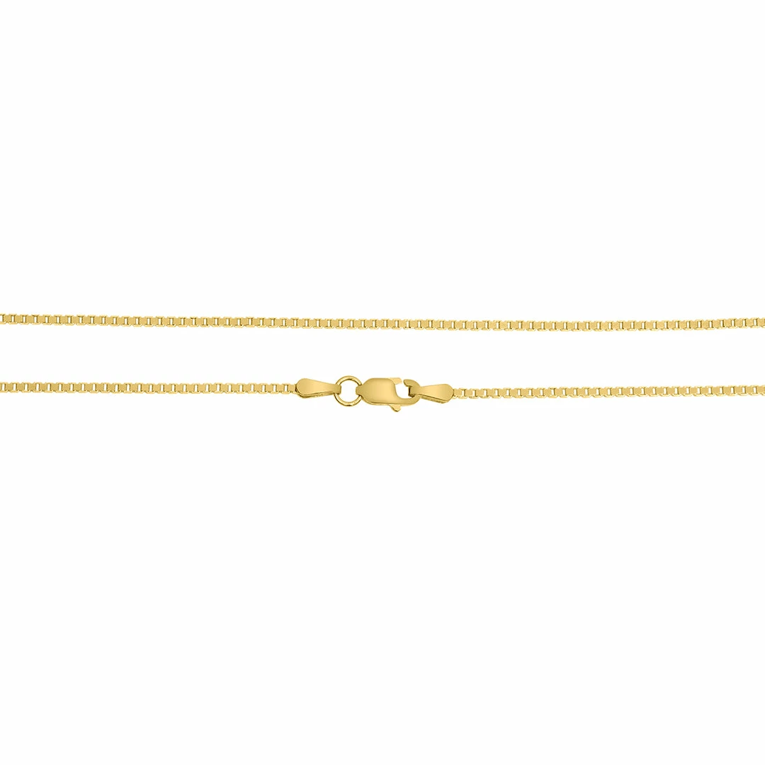 Promo π Monary 14K Yellow Gold 1.1mm Shiny Square Link Classic Box Chain with Lobster Clasp - 18 Inch for π© women π - Image 3