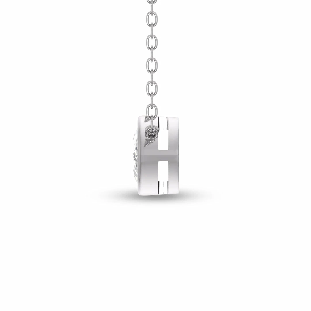 Wholesale β€οΈ Monary Lab Grown 1/4 CTW Marquise Shaped Bezel Set Diamond Solitaire Pendant in 14K White Gold for π© women β¨ - Image 3