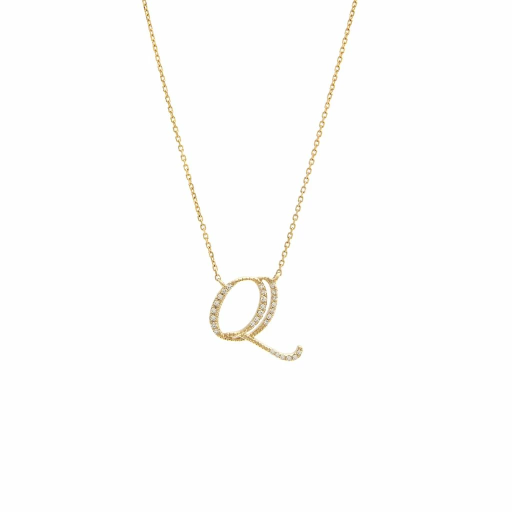 Deals β¨ Monary Diamond Script Initial Necklace (Yg/ 16+2") for π© women β
