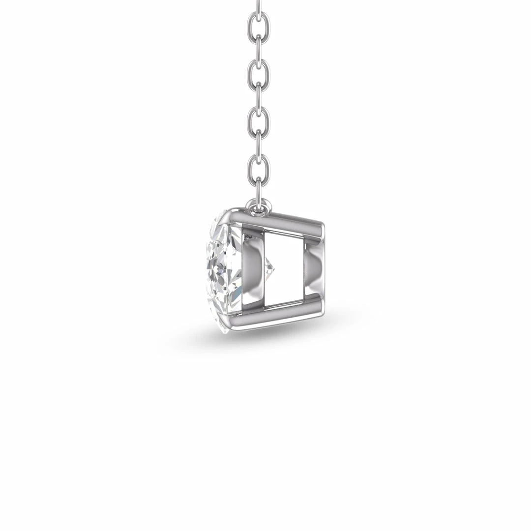 Wholesale π Monary Lab Grown 3/4 CTW Floating Oval Diamond Solitaire Pendant in 14K White Gold for π© women π - Image 3