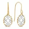 Flash Sale ✨ Monary Oval Dangle Drop Earrings in 10K Yellow Gold with White Rhodium Plating for 👩 women 🥰