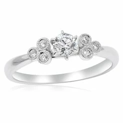 Cheap 🔔 Monary White Diamond Engagement Ring - Set in 14K White Gold for 👩 women 🔔