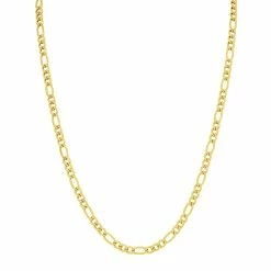 Promo 🔥 Monary 14K Yellow Gold Filled 4.3mm Figaro Chain with Lobster Clasp - 18 Inch for 👩 women ❤️