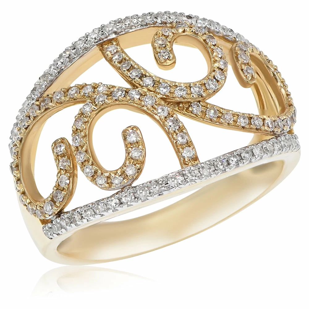 Wholesale π Monary Diamond Fashion Ring - Set in 14K Yellow Gold Prong Set for π© women π