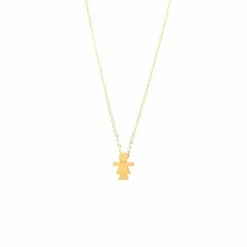 Outlet 🛒 Monary Girl Pendant W/ (16+2") Chain (14k) for 👩 women 👍