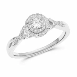 Hot Sale 😉 Monary Diamond Ring - Set in 14K Two Tone Gold for 👩 women ✨