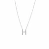 Cheap 🤩 Monary Silver Diamond Initial "H" Necklace for 👩 women 💯