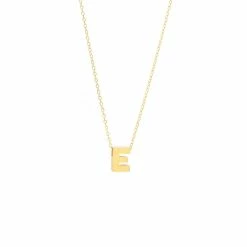 Best deal 🔔 Monary 14k Yg Initial E With Chain for 👩 women 😉