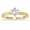 Outlet 🎁 Monary 1/2 Carat Diamond Solitaire Ring in 14K Yellow Gold for 👩 women 😍