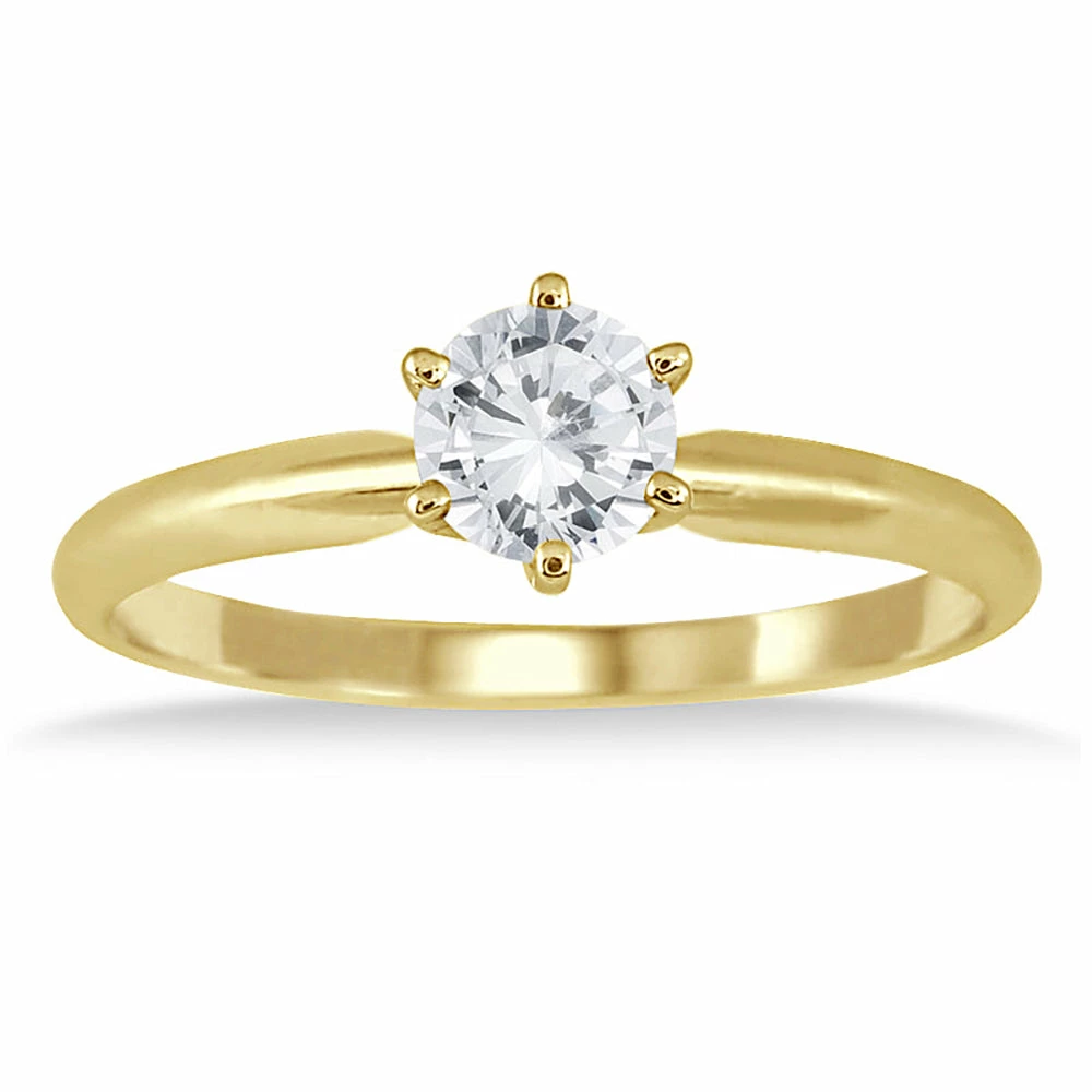 Outlet π Monary 1/2 Carat Diamond Solitaire Ring in 14K Yellow Gold for π© women π