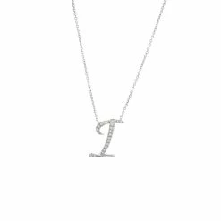 Best reviews of ⌛ Monary Diamond Script Initial Necklace (Wg/ 16+2") for 👩 women 🔔