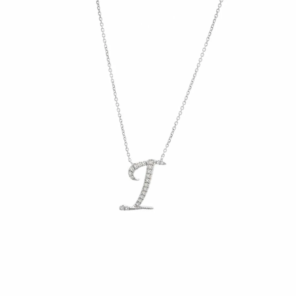 Best reviews of β Monary Diamond Script Initial Necklace (Wg/ 16+2") for π© women π