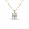 Cheap 🌟 Monary Lab Grown 1/2 CTW Emerald Solitaire Diamond Pendant in 14K Yellow Gold for 👩 women 🥰