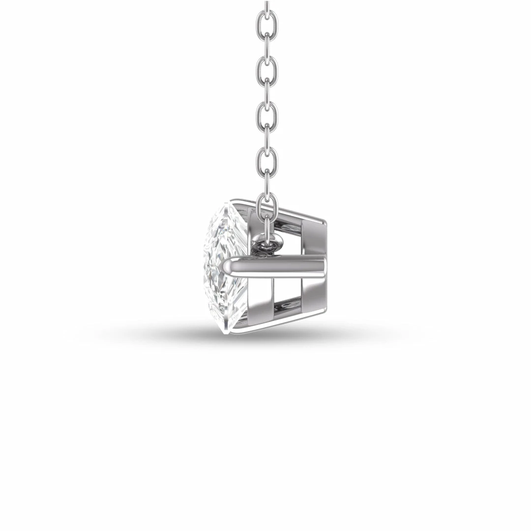 Budget π― Monary Lab Grown 1/4 CTW Floating Pear Shaped Diamond Solitaire Pendant in 14K White Gold for π© women β€οΈ - Image 3