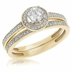 Coupon 💯 Monary Diamond Ring Set - Set in 18K Yellow Gold for 👩 women 🥰