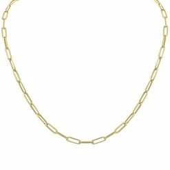 Best Pirce 🌟 Monary 14K Yellow Gold 4.2MM Lite Paperclip Necklace With Lobster Clasp - 20 Inch for 👩 women 🛒