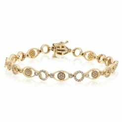 New ✔️ Monary Diamond Bracelet - Pave Set in 14K Yellow Gold for 👩 women 😀