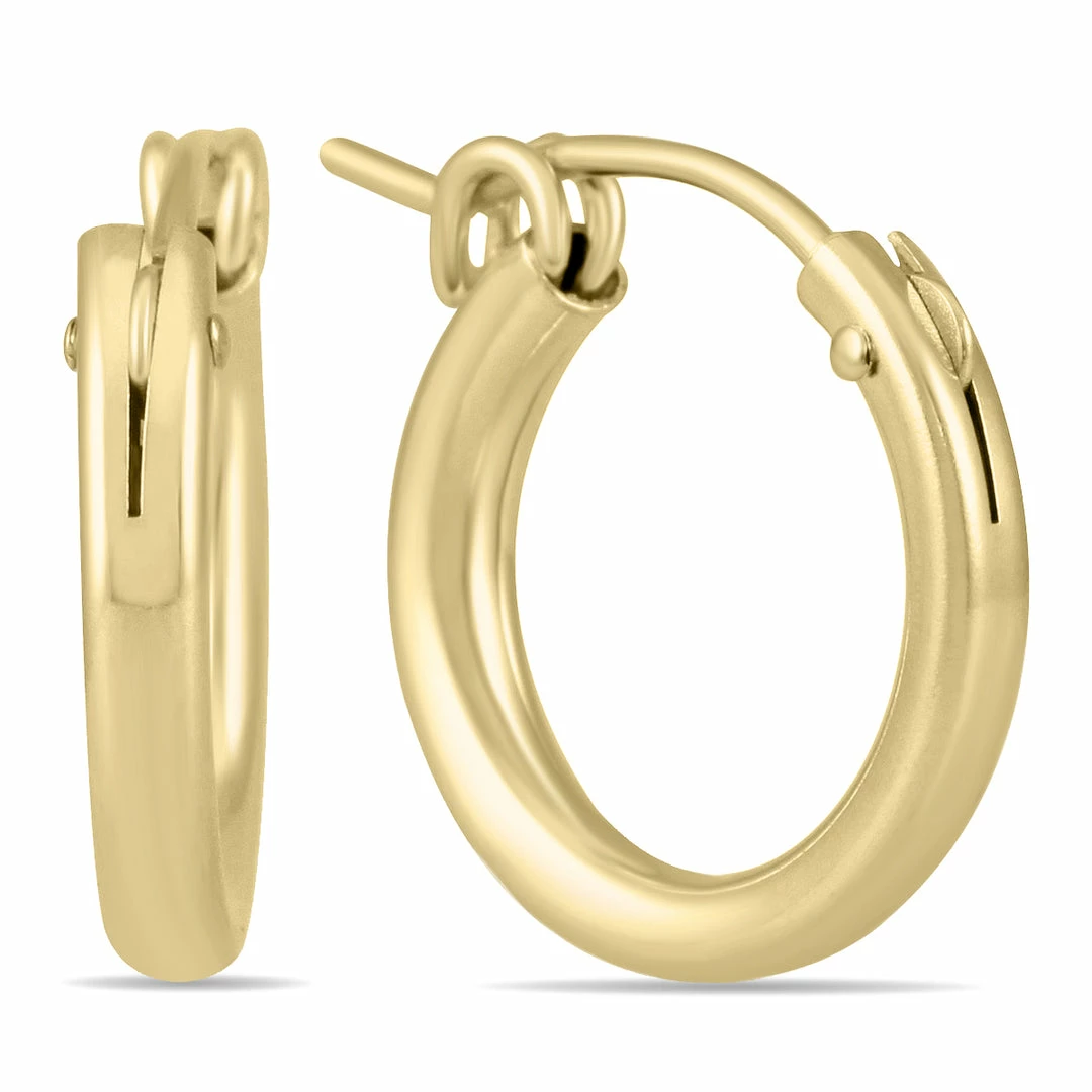 Discount π Monary 14K Yellow Gold Filled Hoop Earrings (12mm) for π© women βοΈ